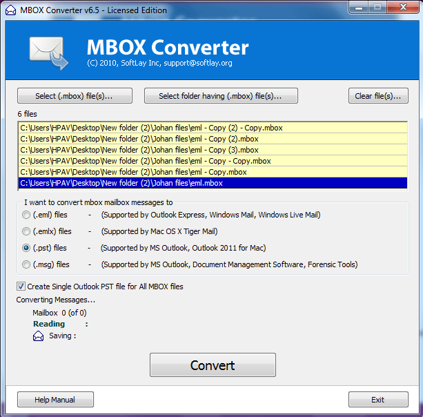Convert MBOX to Outlook